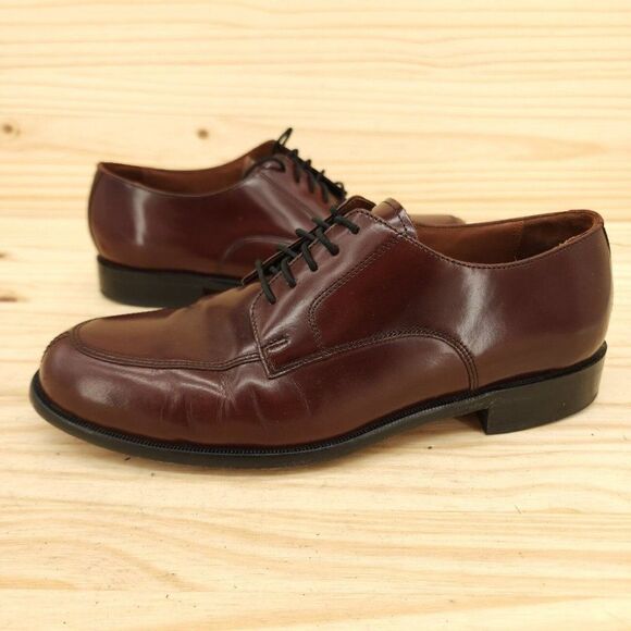 Bostonian Classics Men's Derby Oxfords 8.5 M Brown Leather Split Toe Dress Shoes - Picture 1 of 9